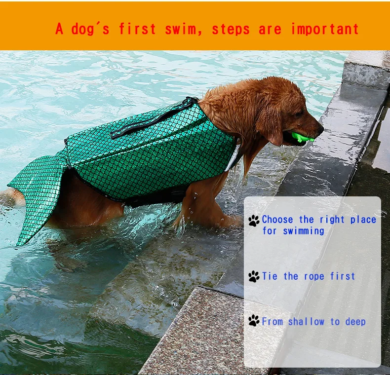 Одежда для питомцев, собачий спасательный жакет Русалка холодное море-горничной костюм для домашних животных одежда для плавания