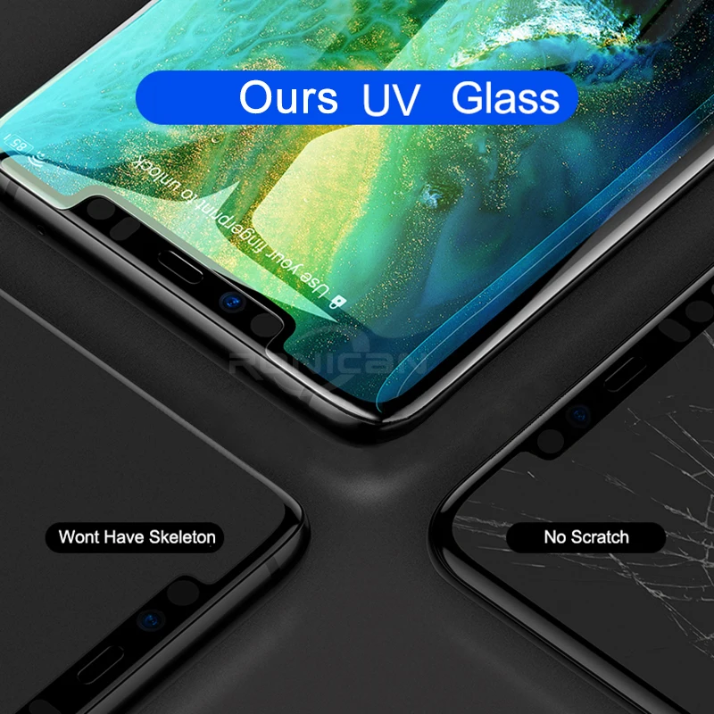 Для Huawei Mate 20 Pro RS Nano Liquid UV полное клеевое закаленное стекло для Samsung Galaxy S7 edge S8 S9 Plus