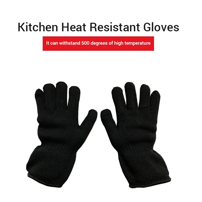Высокотемпературные противопожарные водонепроницаемые рабочие перчатки, защитные строительные латексные механики, антистатические черные перчатки