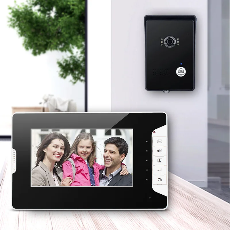 7-дюймовый Сенсорный экран видео домофон визуальный Системы открытый Камера IP65 дверь домофон Системы