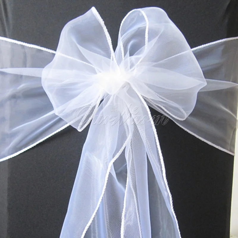 

OurWarm 10Pcs Organza Chair Sashes 18CM*275CM Wedding Party Banquet Bow Cover Chair Decoration Supplies Wholesales