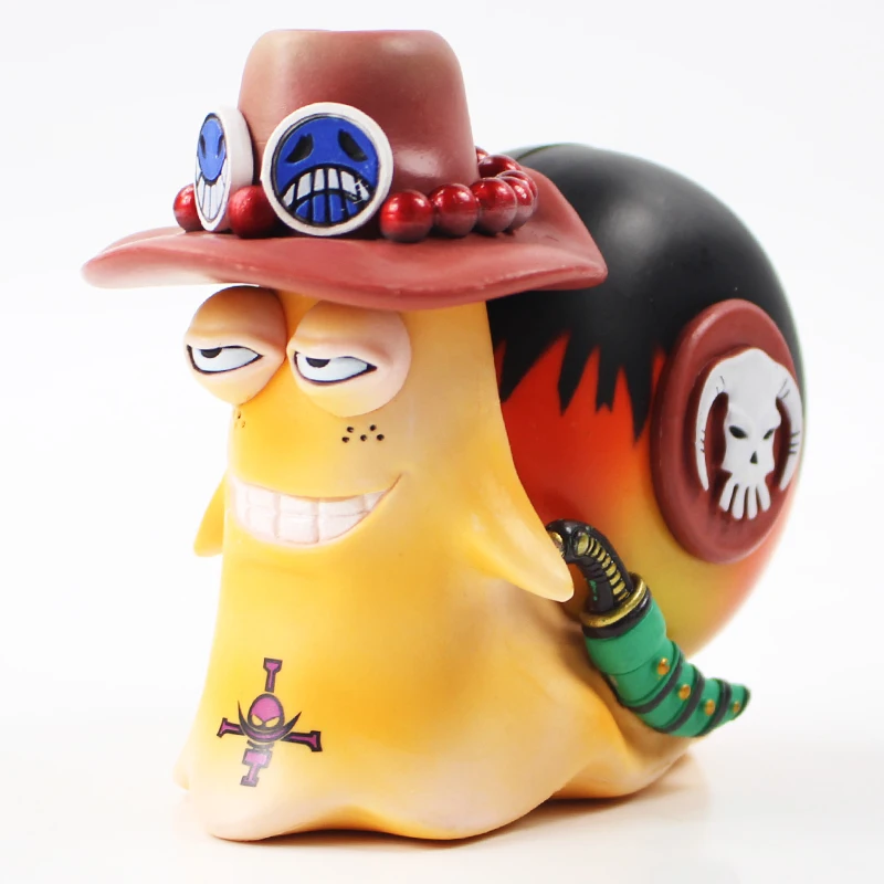 漫画の置物opluffy Ace Den Mushi Pvc 11cm 2ピース セット コレクタブルモデル アクションおもちゃ 電話カタツムリ Action Figures Aliexpress