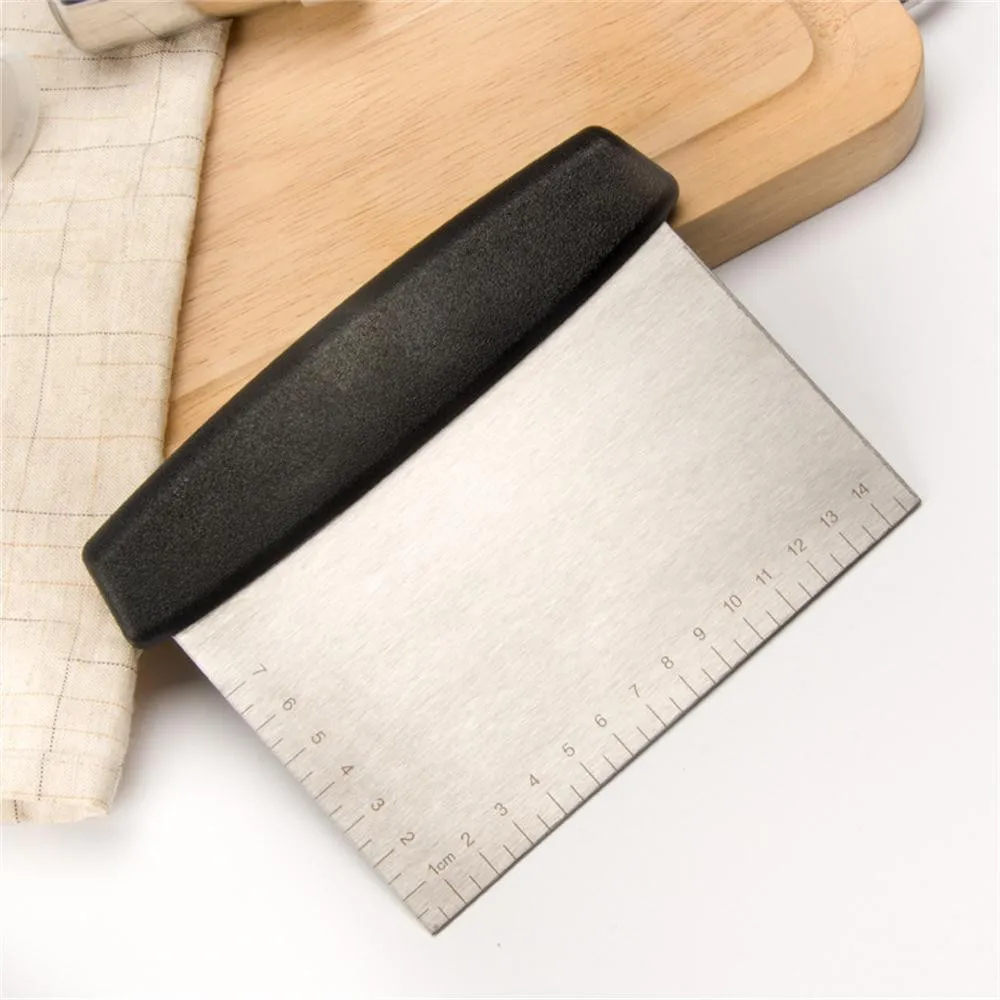 

Higger Stainless Steel Metal Griddle Scraper Chopper-Great as Dough Cutter for Bread ,Pizza Dough-Multipurpose Kitchen Utensil