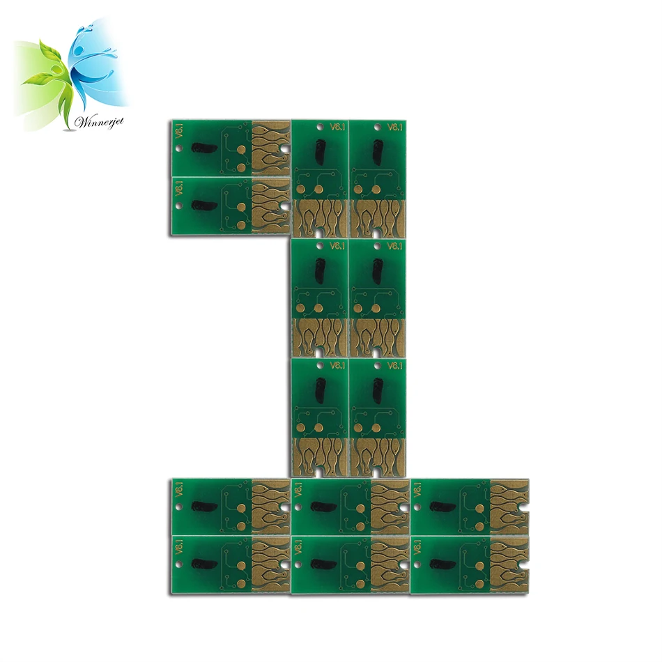 Stable Working 9 Colors Cartridge Chip Compatible For Epson 7890 9890 Printer-in Cartridge Chip