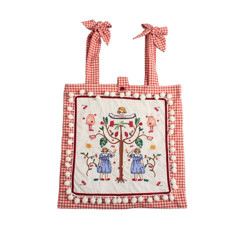 Роскошные сумки дизайнерские наклейки вышивка решетки хозяйственные сумки женская сумка хлопок сумка через плечо Bolsa Feminina