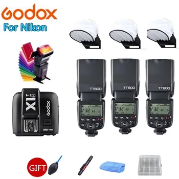 

3pcs Godox Thinklite TT600 Camera Flash Speedlite + X1T-N Transmitter Trigger for Nikon DSLR Cameras