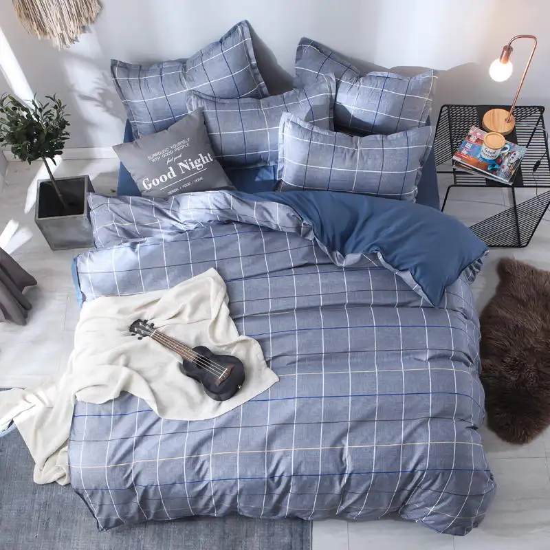  Reactive Printing Home bed set pillowcase duvet cover Bedding set flat sheet bedclothes 3 or 4pcs q