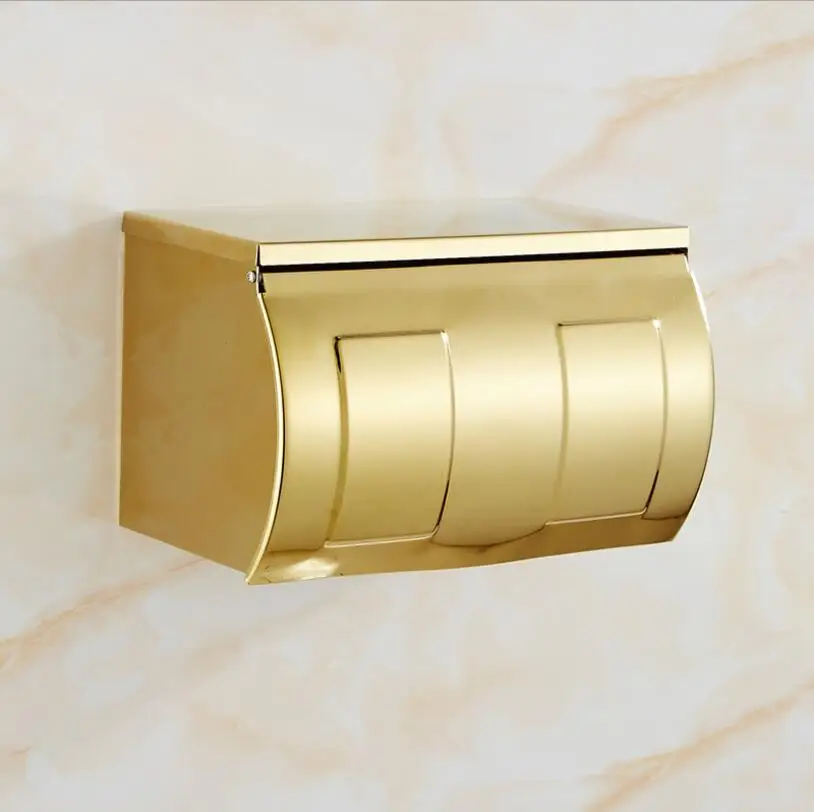 Золотой держатель для бумаги, коробка для туалетной бумаги из нержавеющей стали, водонепроницаемая коробка для туалетной бумаги, коробка для туалетной бумаги, держатель для туалетной бумаги - Цвет: gold style 8