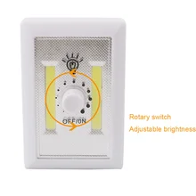 Белый Магнитный ультра яркий 2 x COB светодиодный настенный светильник, Ночной светильник, лампа для кемпинга, работающая на батарейках, с поворотным переключателем для гаража, для шкафа