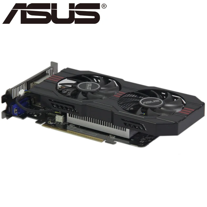 ASUS видеокарта Оригинал GTX 750Ti 2 Гб 128 бит GDDR5 видеокарты для nVIDIA Geforce GTX750Ti Hdmi Dvi б/у VGA