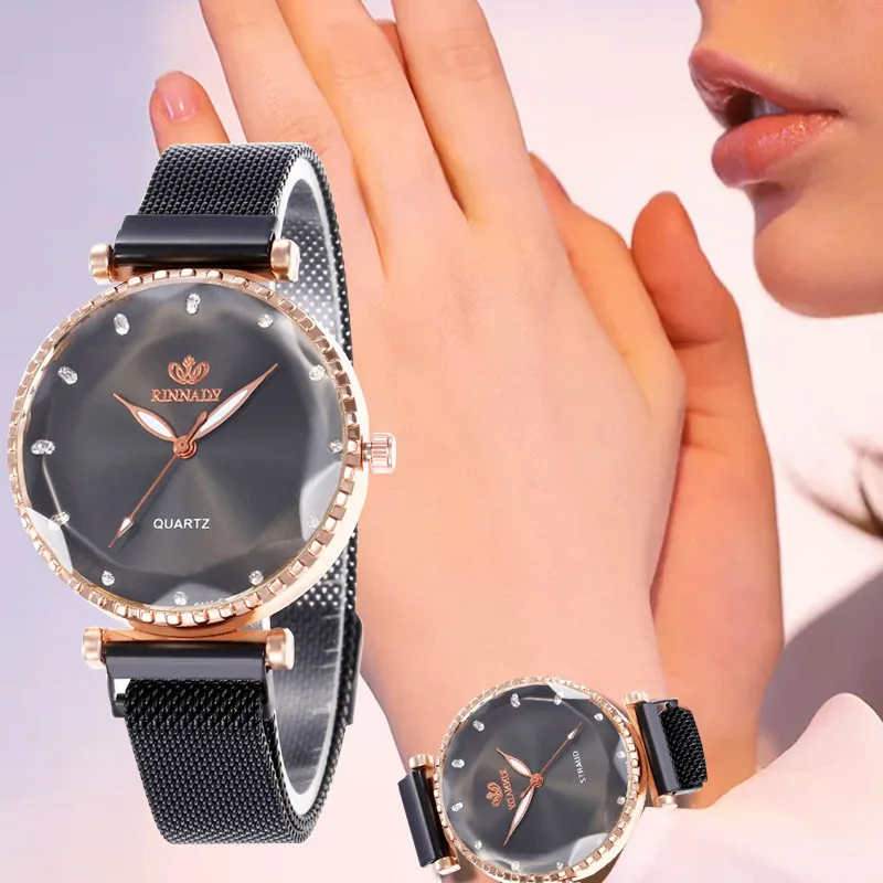 

WJ-8560 New arrival Colorful Dial Stainless Steel Mesh Magnet Buckle Starry Sky Analog Women Wrist Watch For Ladies Θηλυκό ρολόι