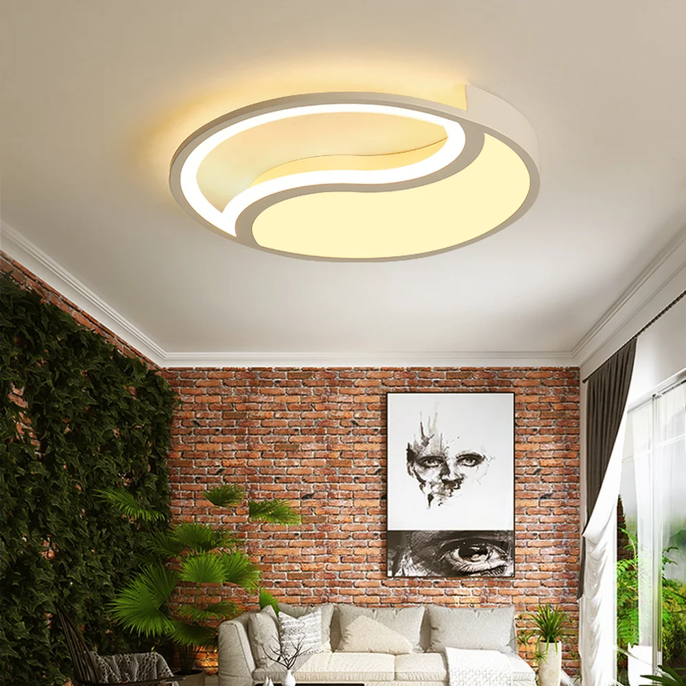 Креативный дизайн потолочный светильник Геометрия простой современной гостиной спальня лампа Nordic Личность Круглый потолочный огни LU8101833