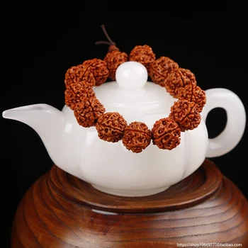 

20mm Great Antique walnut walnut prayer beads rosary bracelet >>>Free shipping
