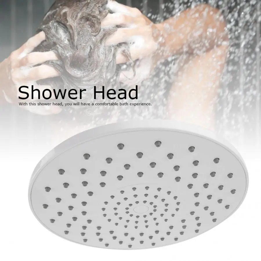 

pomme de douche High Pressure Bathroom ABS Round Shower Head Rainfall Top Shower Head G1/2 inch Bathroom Supplies
