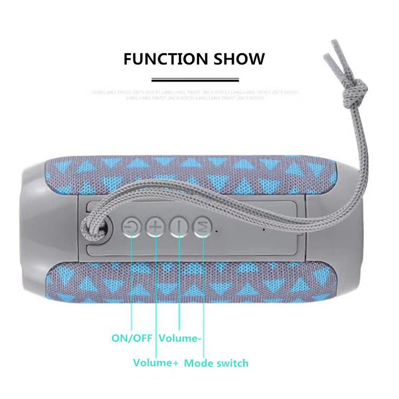 Bluetooth Колонка TG117 с поддержкой tf карт fm радио двухсторонний портативный