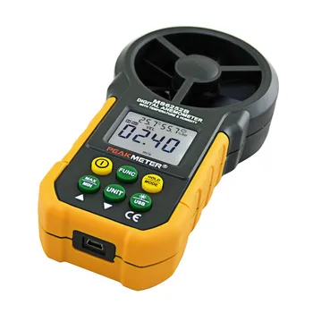 

Anemometer air volume counting sensible wind speed wind temperature meter temperature and humidity tester belt software