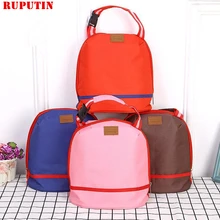 RUPUTIN Portable Cooler Tote Insulated Canvas Lunch Bag High Quality Thermal Storage Food Picnic Bento Lunch Box For Women Kids oxford thermal lunch bag insulated cooler storage women kids food bento bag portable leisure accessories supply product stuff