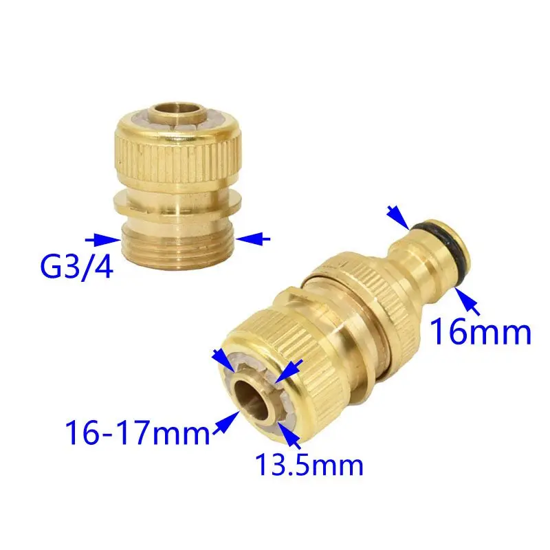 Латунь 1/2 садовый шланг до 5/8 садовый кран разъем 3/4 до 16 мм фитинги для шланга медный водяной пистолет адаптер 1 шт