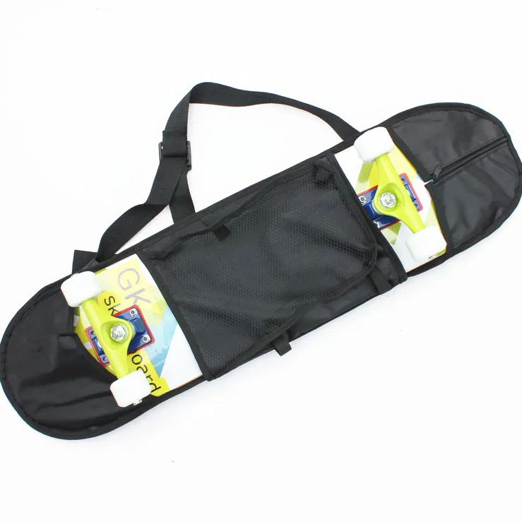 New Black Skateboard Carrying Case Bag Backpack Longboard Turn Deck