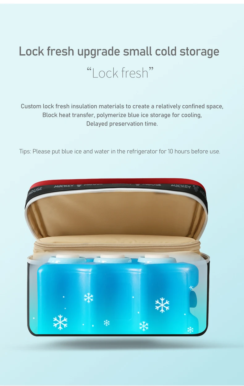 Disney 2019 изоляционная сумка молочный продукт для хранения термальная Сумка Микки Маус теплая бутылочка для кормления для детей термостойкие
