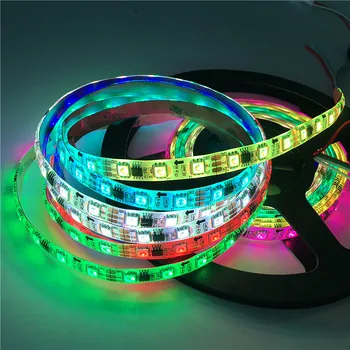 

WS2811 2811 IC Smart LED Pixel strip lights 30/60 pixels/m DC12V 5050 RGB Full Color individually addressable Digital Tape lamp