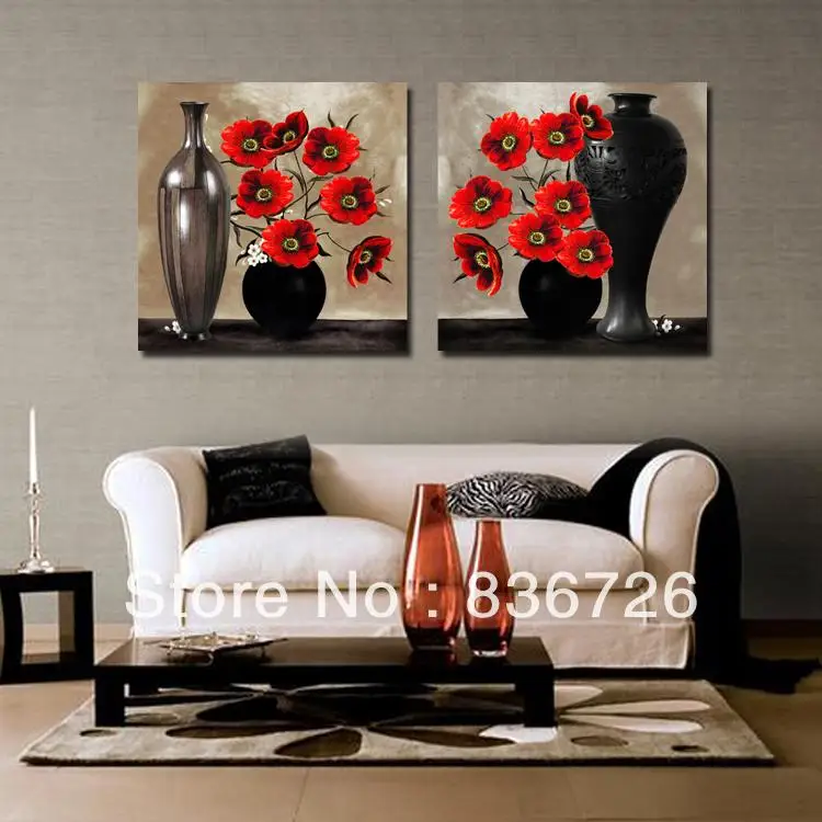 Red Dining Room Wall Decor Home Decoration Big 3pcs Modern Home Decoration Red Heart Crystal Wall Art Picture For Living Room Bedroom