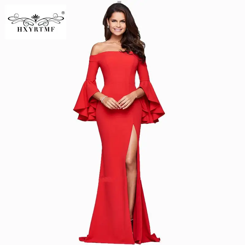 2018 Новый Стиль Бренд женское платье без бретелек оборками длинное Элегантный