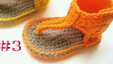 Crochet Baby flip flop sandals,baby Summer sandals,CROCHET Baby Sandals with Little Puff Flowers Size9cm,10cm,11cm 3
