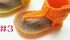 Free shipping,Crochet Baby flip flop sandals,baby Summer sandals,CROCHET Baby Sandals with Little Puff Flowers Size9cm,10cm,11cm ► Photo 3/6