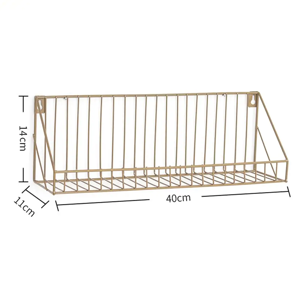 مبتكرة شبكة شنقا سلة مجلة الرف حامل وعاء الزهور جدار الحمام تخزين الرف غرفة المعيشة الديكور منظم منزلي