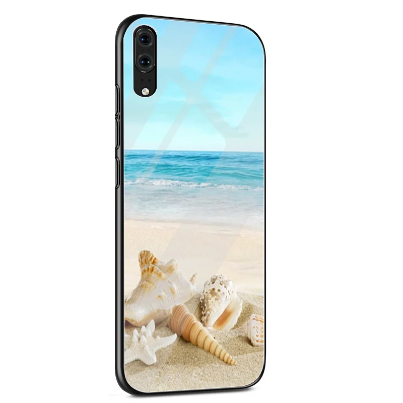 Стеклянный чехол Verano Playa Hawai для Huawei P30 P10 P20 Pro P Smart Mate 10 20 Lite Y6 Y9 Honor 7A 8X 9