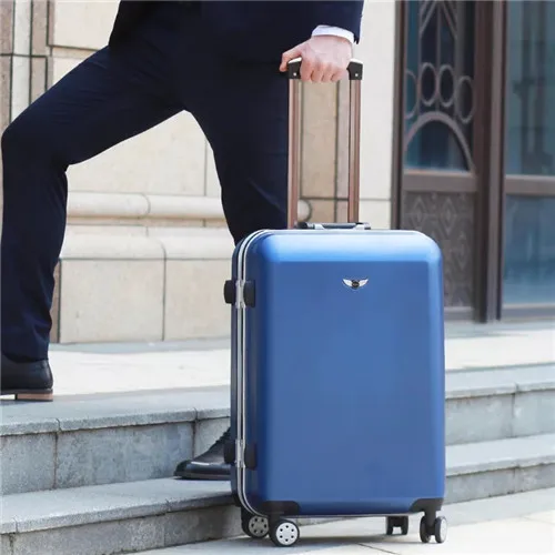 Klqdzms 20/24 дюймов Мужская сумка для деловых поездок сумки на колёсиках Спиннер высокого качества для женщин, масштабных дорожных чемоданов на колесиках - Цвет: Aluminum frame
