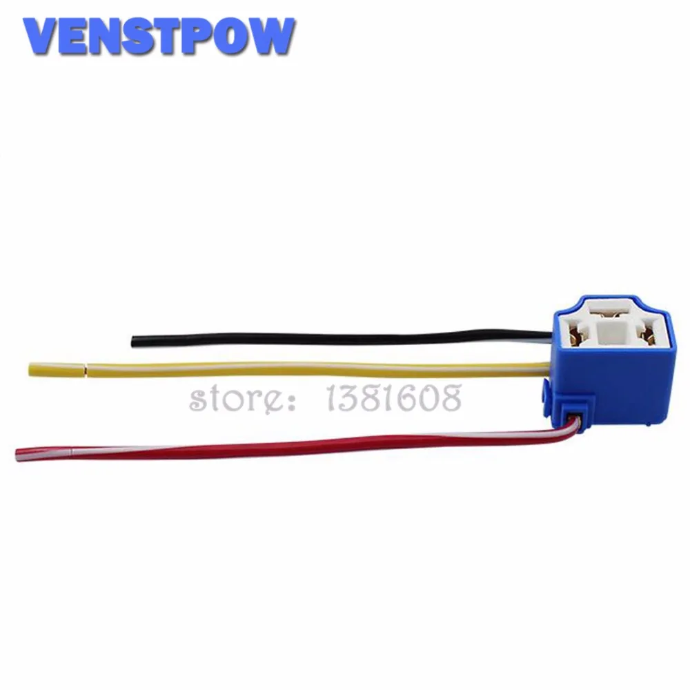 

1PC Car H4 Bend Connector Plug Extension Wire H4 Headlight Ceramic Bulb Holder Auto Halogen Bulb Socket Lamp Holders