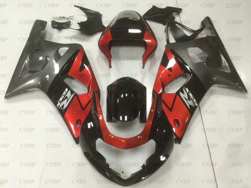 

GSXR 600 750 1000 2002 Full Body Kits GSXR 600 750 1000 2000 - 2003 K12 Silver Red Black 03 02 Fairings
