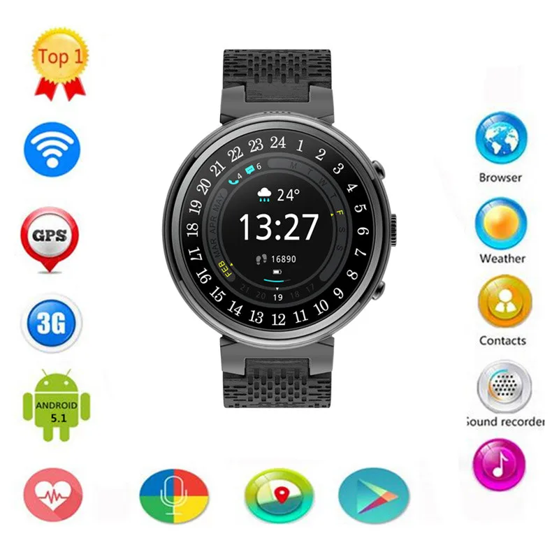 

Bluetooth SmartWatch I6 Heart Rate Monitor GPS WiFi smart Watch men for IOS Android Samsung gear s3 Lenovo watch PK kw88 lem5
