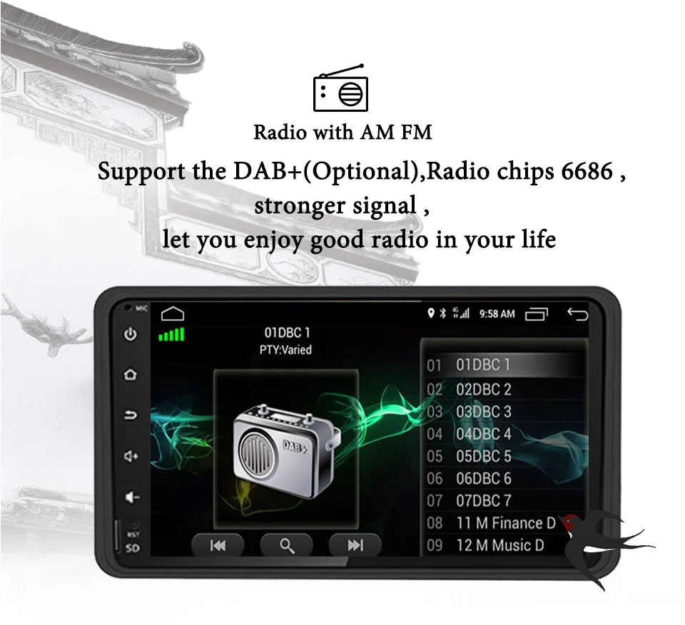 Sale Android 9.0 Car DVD player For Suzuki Jimny 2005 2006 2007 2008 2009 2010-2018 Bluetooth DAB+ OBD TV MAP GPS navigation System 6