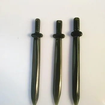 

Natural Hetian stone pendant carved sword necklace men and women jewelry children JADES jewelry free to send chain