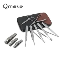 Маникюрный набор высокого качества из нержавеющей стали, клипер для ногтей, клипер для ногтей, набор из искусственной кожи, пилочка для ногтей, щипцы для удаления кутикулы, 10 шт./партия для мужчин