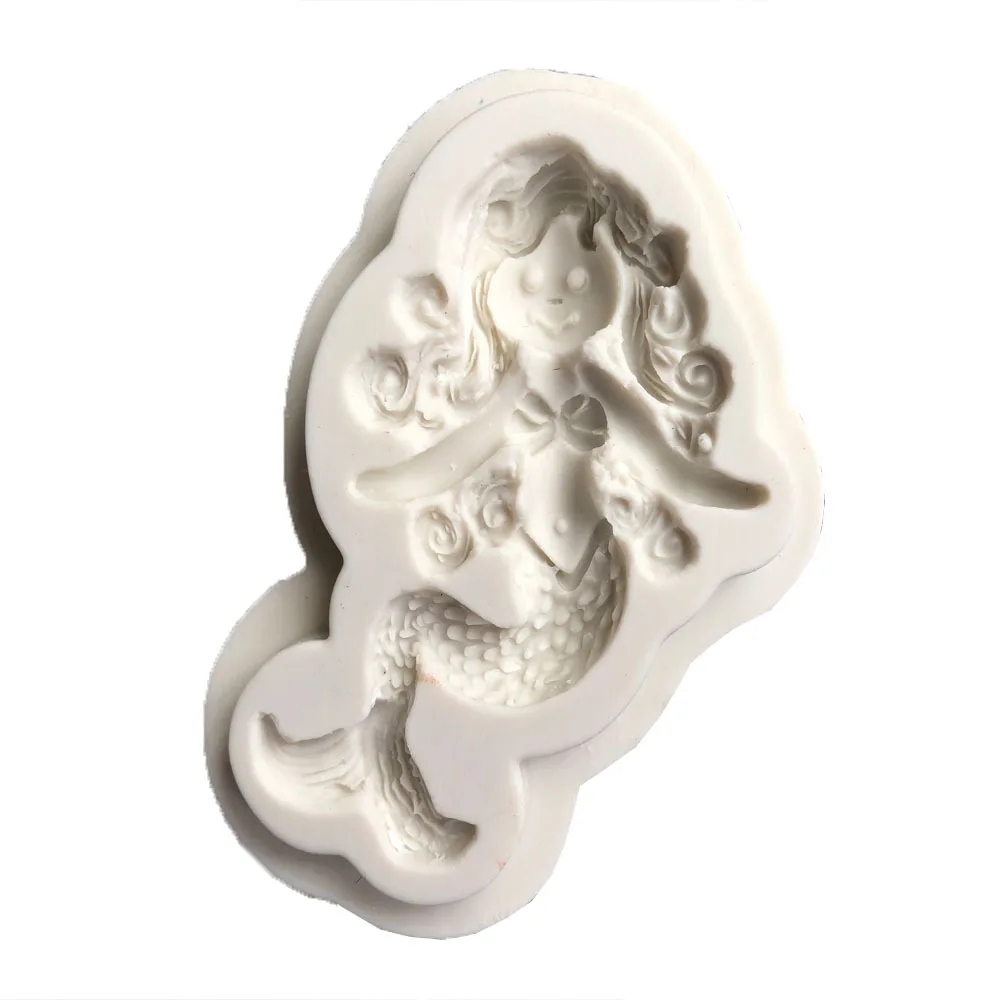 

New Mermaid Sugar Cake Silicone Mold Ganpeisi Chocolate Mold K152