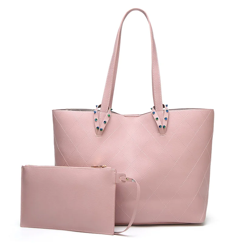 

Bags for Women 2018 Leather Handbags Ladies Large Composite Bag 2 Pcs/set Purses and Handbag High Quality