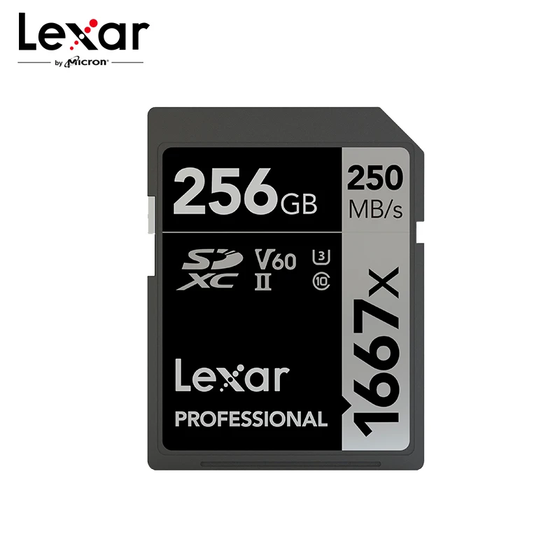 Оригинальная карта памяти Lexar 250 Φ Class10 1677x МБ/с. U3 SDHC 64 Гб 128 ГБ 256 для цифровой