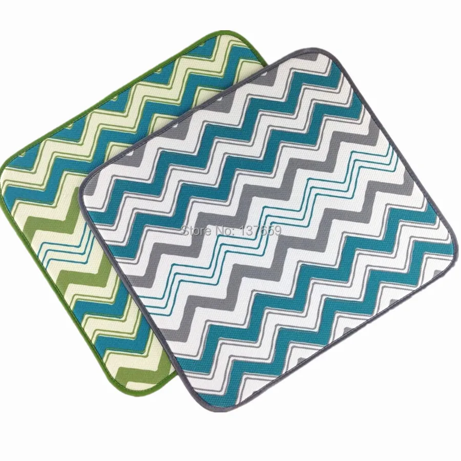 40cmx46cm Super Water Absorbent Microfiber Dish Drying Mat For Kitchen