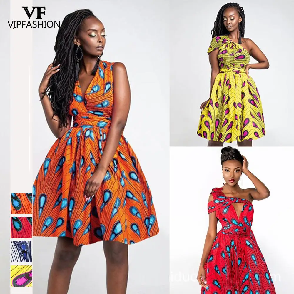 

VIP FASHION Womens dress Summer Boho Maxi Short Dress Sundress Floral Halter Robe Femme Summer Vestidos For Women
