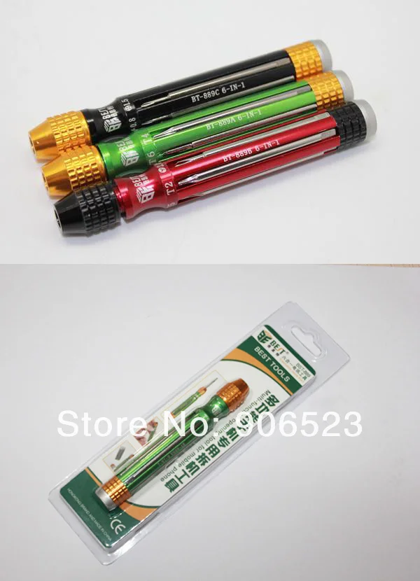 

free shipping portable 6 in 1 BEST 889C 889A 889B T2 T5 T6 Philip phillips 1.5 Y2.0 Pentalobe 5 star 1.2 screwdriver sets