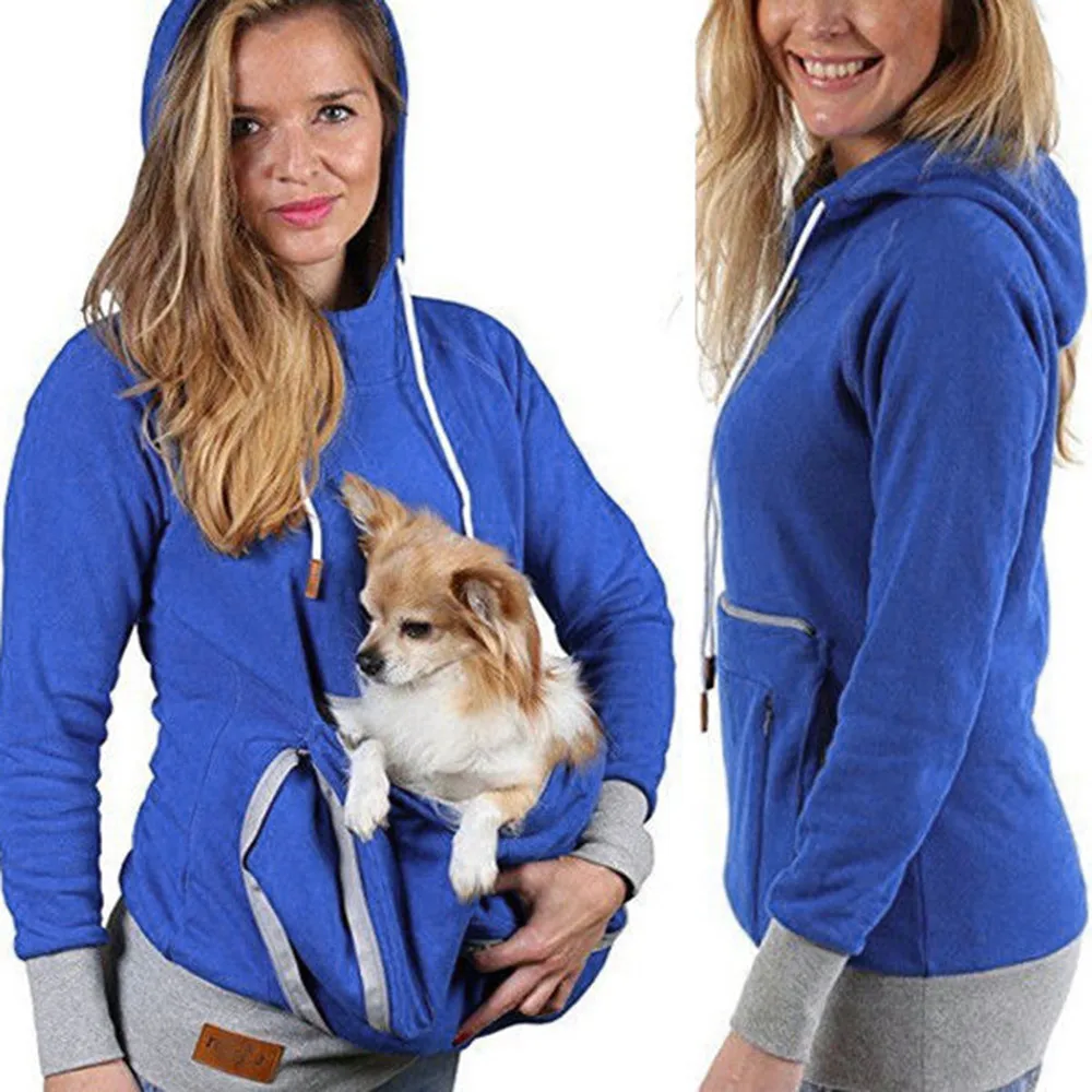 

2018 Fashion Unisex Hoodie Kangaroo Pet Cat Cattlehorse Pocket Cotton Plain Shirt Fall Winter Hoodies Tops