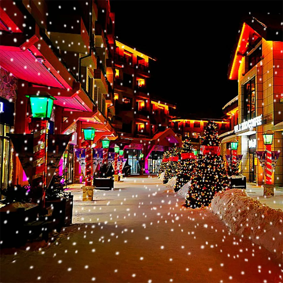 Thrisdar обновленный движущийся снегопад лазерный проектор лампы снежинки открытый светодиодный светильник для сцены для рождественской вечеринки Пейзаж САД