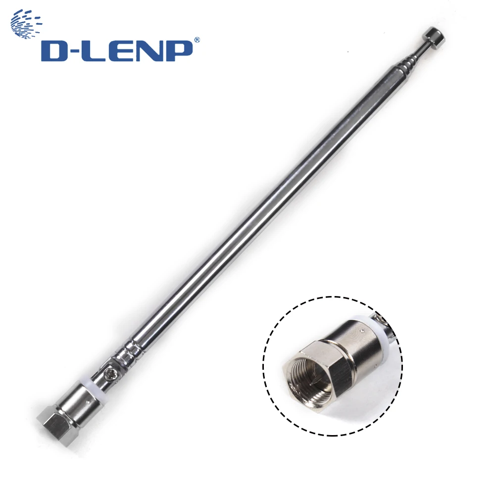 

Dlenp Antennas FM Antenna Telescopic Aerial 75 Ohm UNBAL For All F Connector Radio & Tivoli Aduio Model for Music System Radio