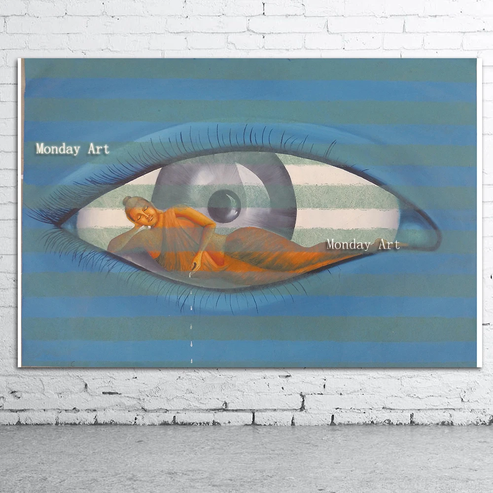 zzzz  Buddha Eyes Abstract India Wall Art Oil Painting Wall Picture For Living Room Home Decoration Modern Printing Unframe