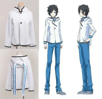 

Devil Survivor Kuze Hibiki Anime Cosplay Costume White Hooded Jacket Coat with Long Ears