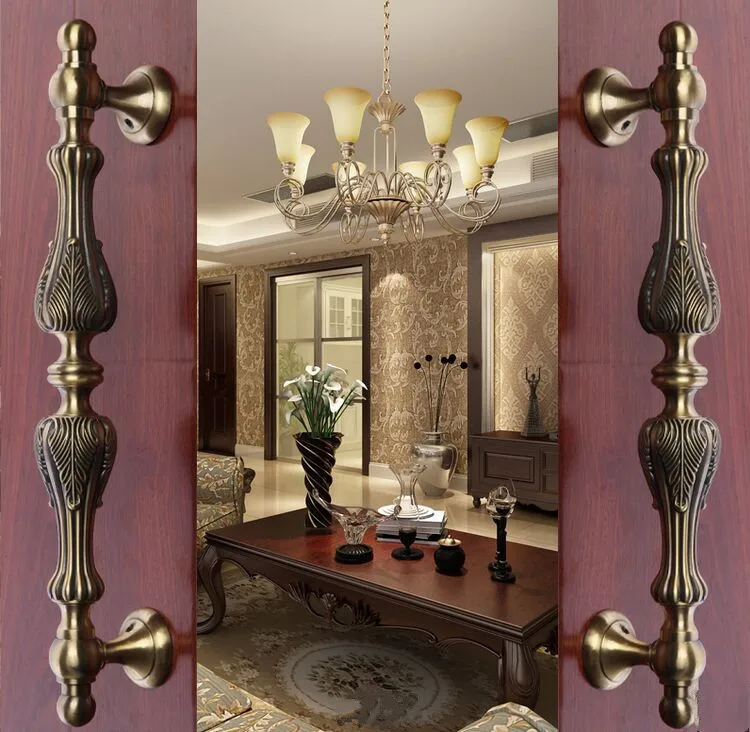 Popular Antique Door Handles-Buy Cheap Antique Door Handles Lots 435mm vintage big gate door handles bronze glass door handles antique brass wood door pulls Europe - Popular Antique Door Handles-Buy Cheap Antique Door Handles Lots
